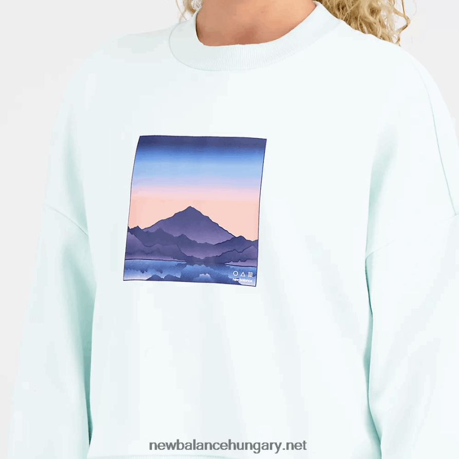 New Balance 6XH8F06859 nők a hegyi francia frottír crewnecknél