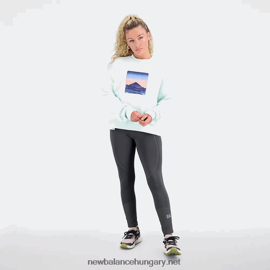 New Balance 6XH8F06859 nők a hegyi francia frottír crewnecknél