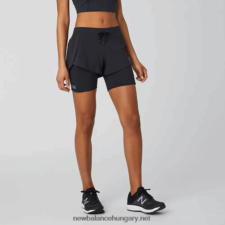 New Balance 6XH8F02853 nők ütési futás 2 az 1-ben rövid