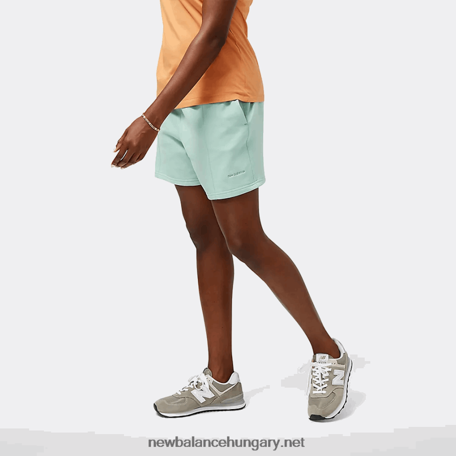 New Balance 6XH8F05746 nők atlétika természetállam francia frottír short