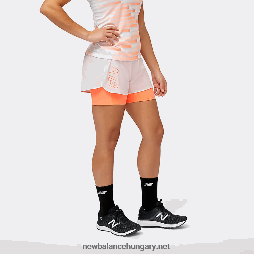 New Balance 6XH8F05769 nők United Airlines nyc half printed impact run 2in1 short