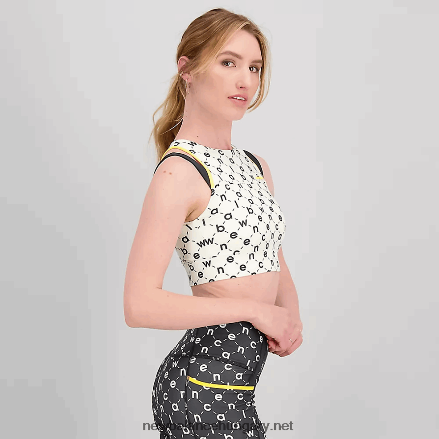 New Balance 6XH8F02780 nők formapajzs nyomott crop melltartó