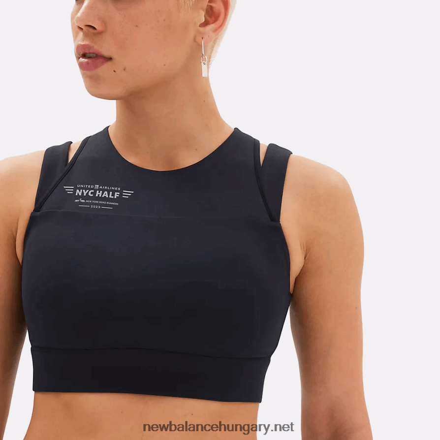 New Balance 6XH8F05845 nők United Airlines nyc half shape shield crop melltartó