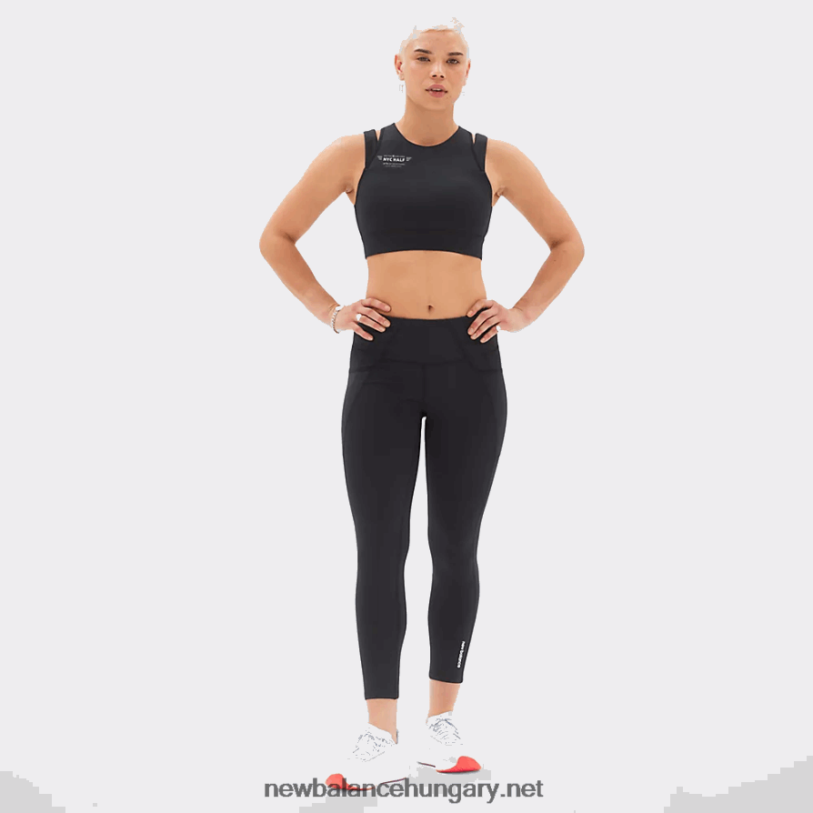 New Balance 6XH8F05845 nők United Airlines nyc half shape shield crop melltartó