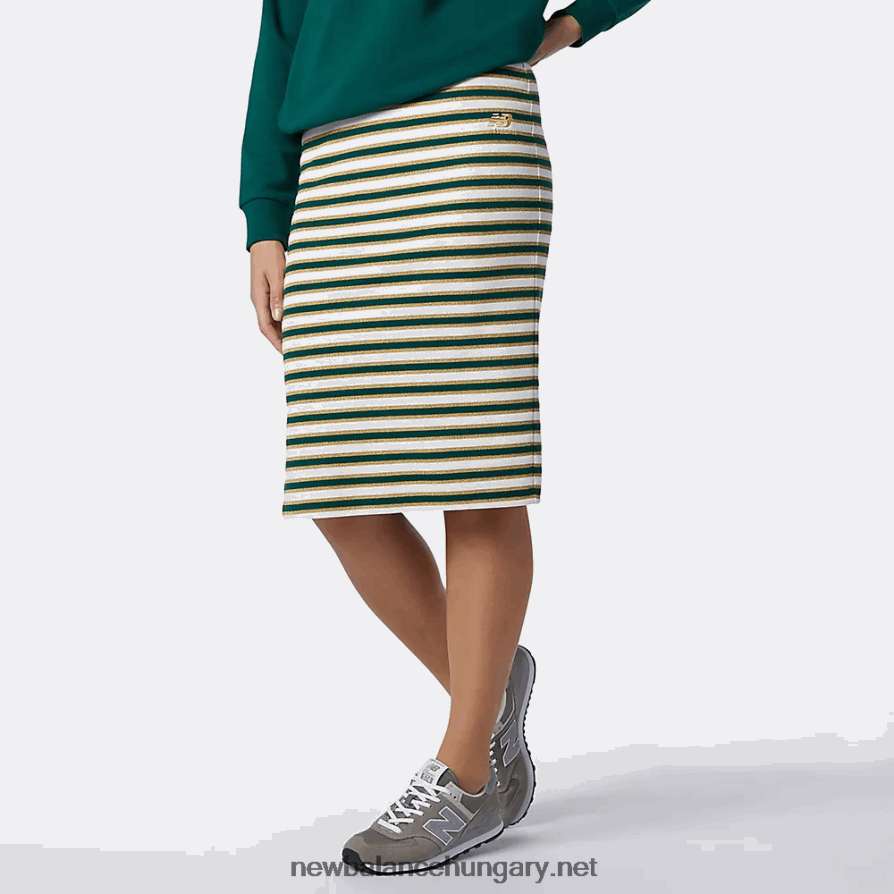 6XH8F03473 nők nb athletics metál szál csíkos szoknya