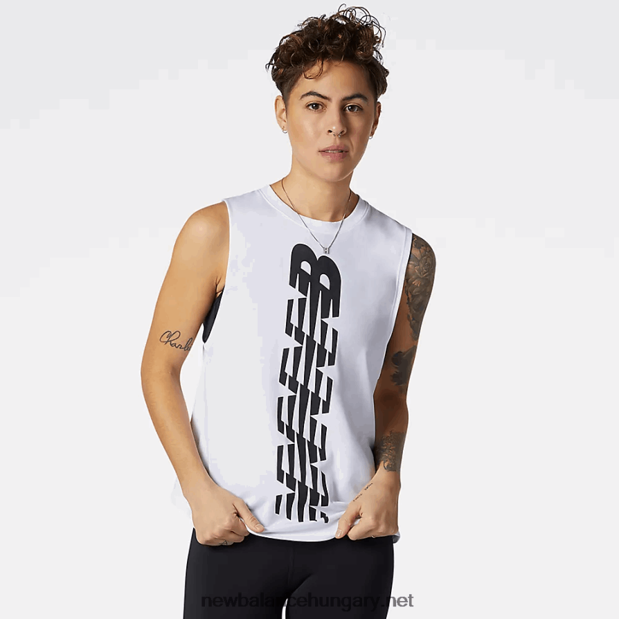 New Balance 6XH8F03550 nők könyörtelenül összehúzott hátsó grafikus tank