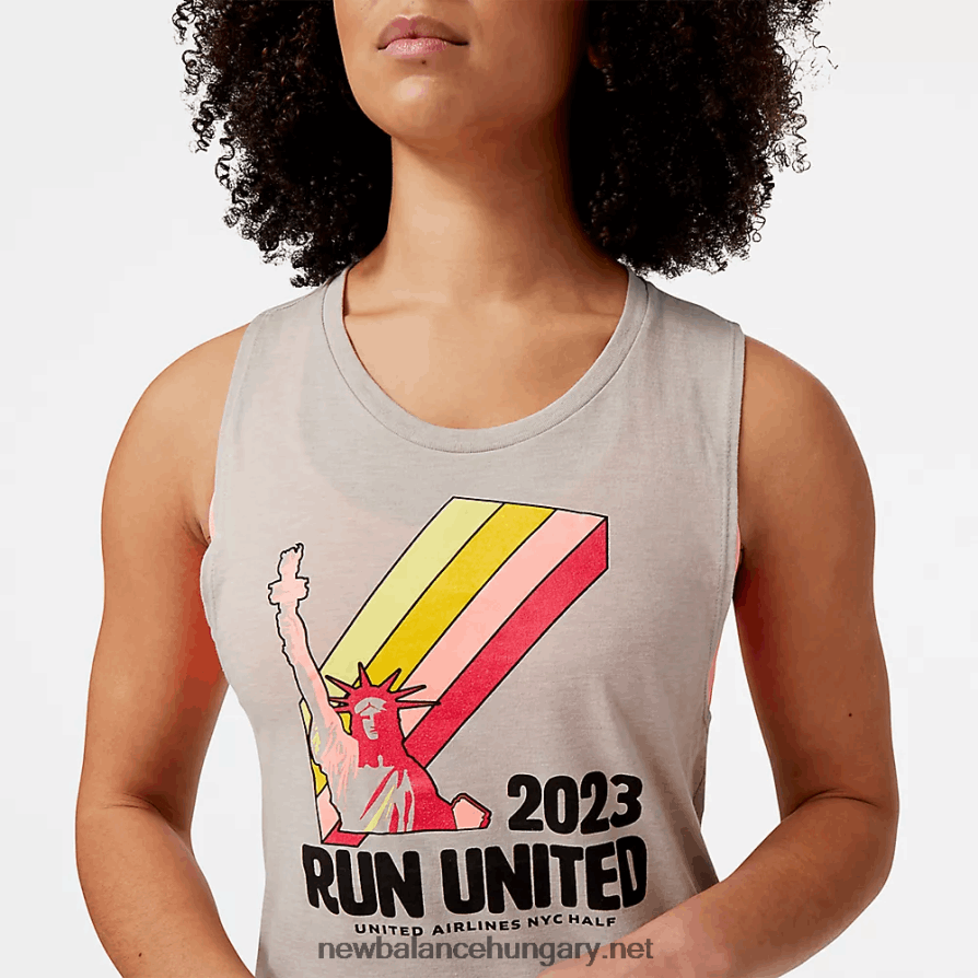 New Balance 6XH8F05782 nők united Airlines nyc half united graphic tank